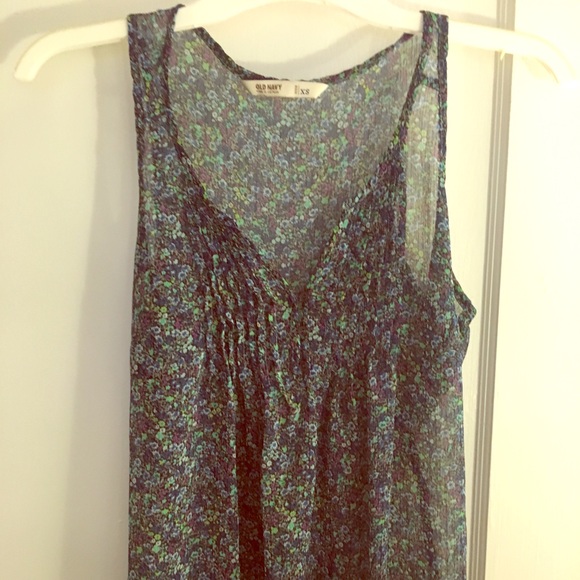 Old Navy floral tank top (XS) - Picture 1 of 3